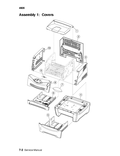 Lexmark E23X-E33X-4505 Lexmark E23X-E33X-4505 Assembly - Parts - Break Down Service Manual